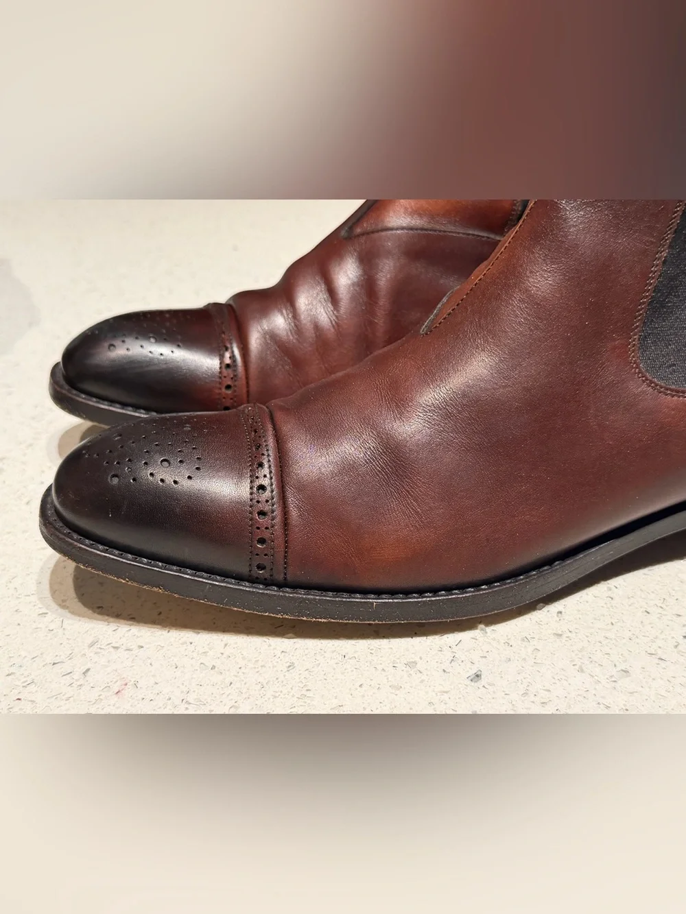 Prada Men's Dark Brown Leather Chukka Chelsea Boots